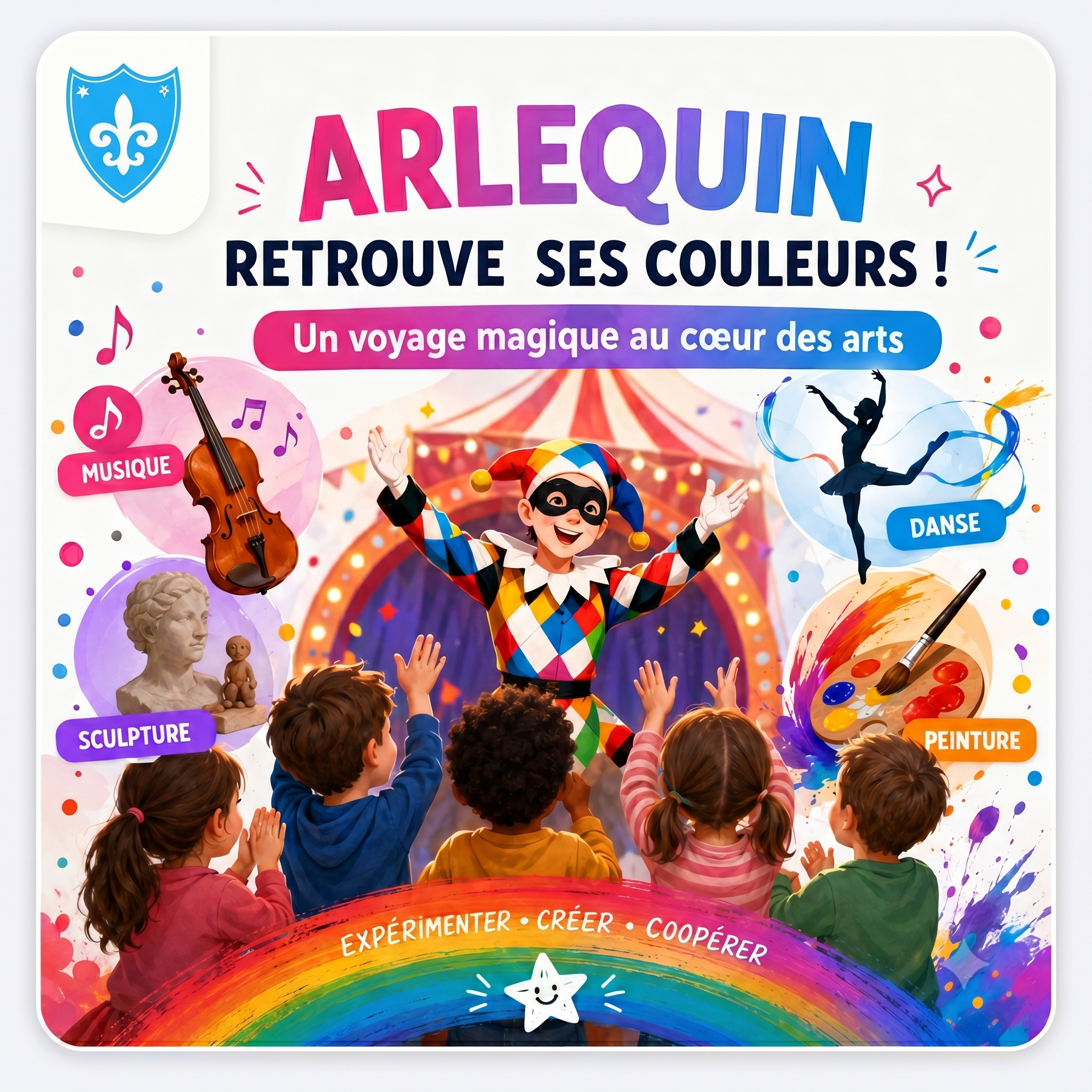 Illustration Arlequin - Spectacle de l'Art par Marc Lamblot