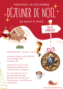 Affiche déjeuner de Noël