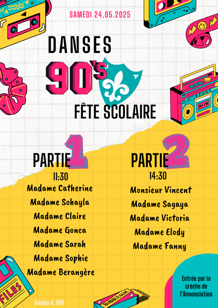 Dernières informations sur la grande fête de l’Annonciation, votre école fondamentale à Schaerbeek ! 3 Programme fête 2025 - V1
