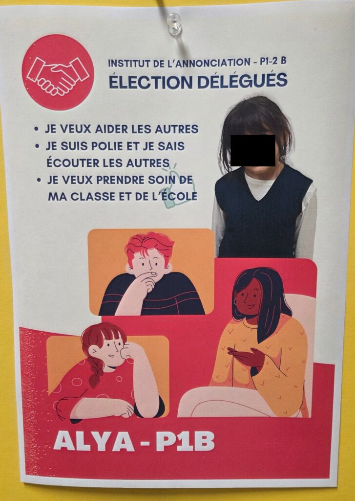 Les délégués de l’école fondamentale de l’Annonciation élus en démocratie ! 48 20251009 073533 redacted dot app