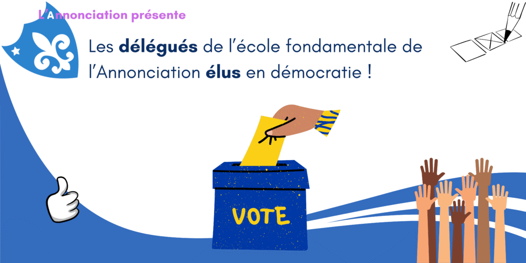 Les délégués de l’école fondamentale de l’Annonciation élus en démocratie ! 1 Banniere elections