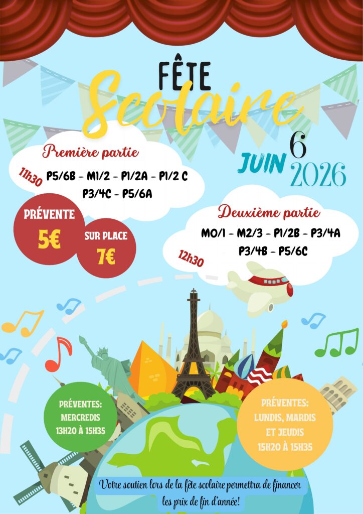 Prévente des tickets spectacles pour la fête scolaire 1 xdp Affiches fete scolaire 2026 1