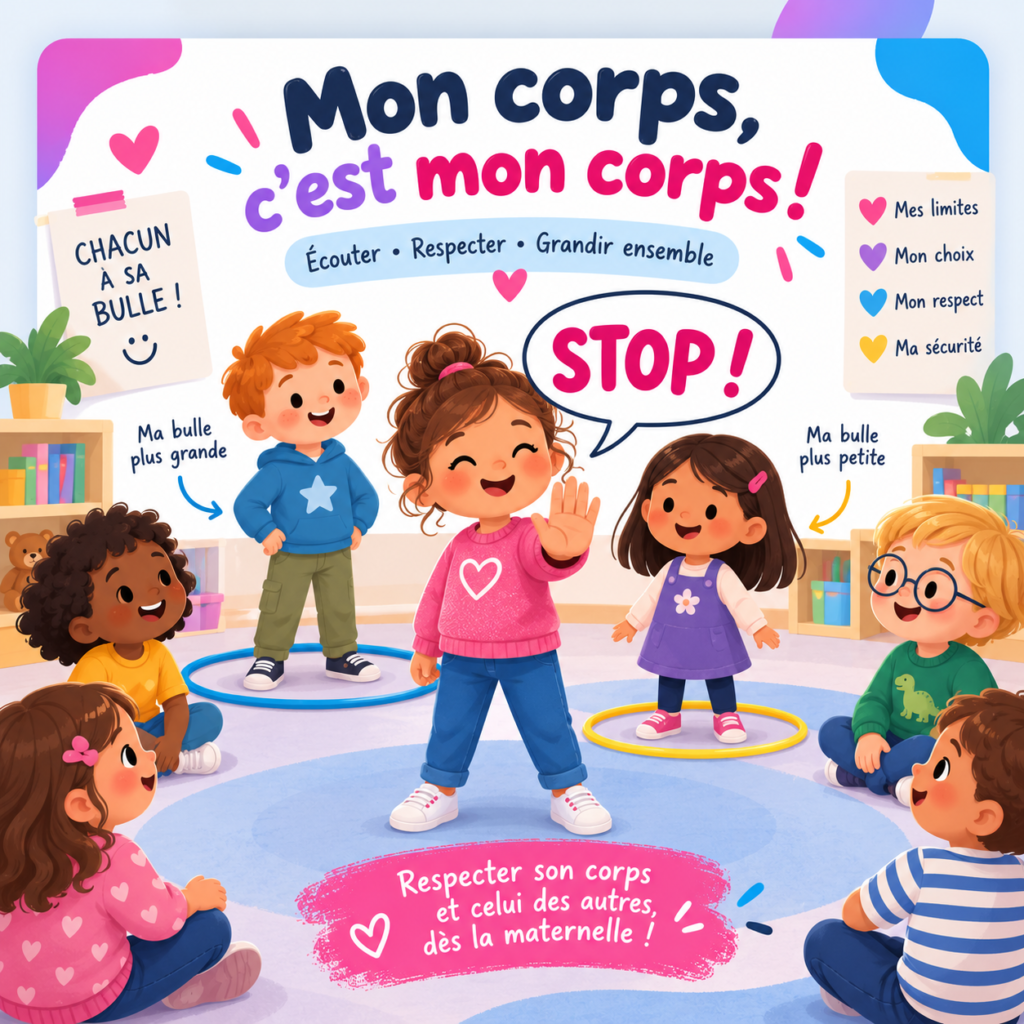 En 3e maternelle, apprendre à dire « STOP » et à respecter la bulle de chacun 1 Mon corps cest mon corps